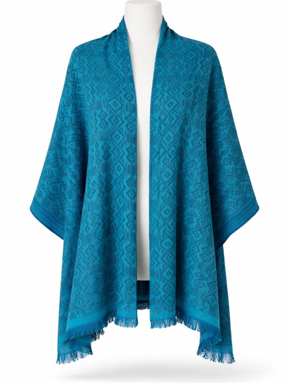 Pashmina Style Scarf/Wrap Blue and Green EUC